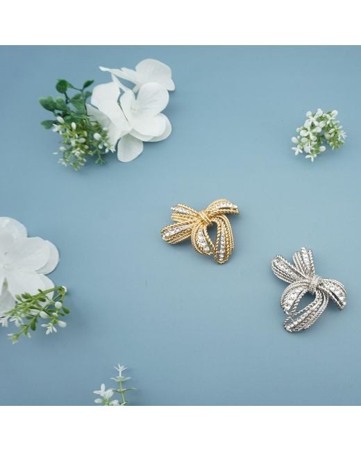 Grosse White Crystal Bow Brooch, Series Reproduction
