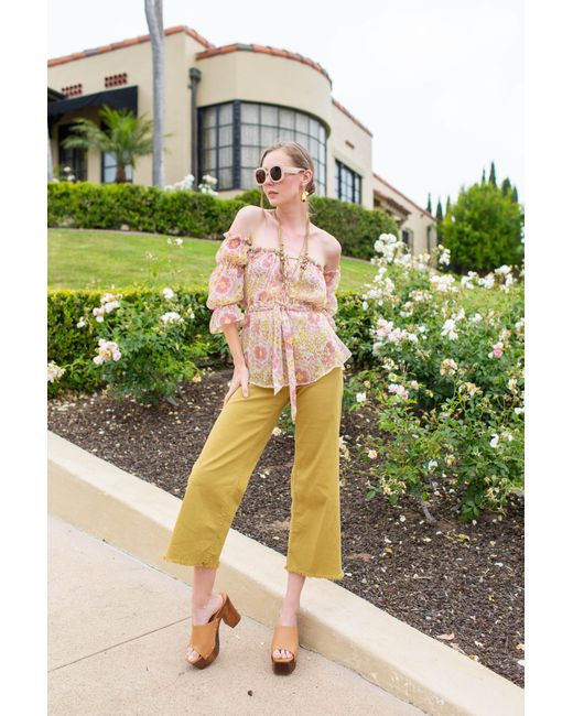 Jennafer Grace Natural Raquel Off The Shoulder Top