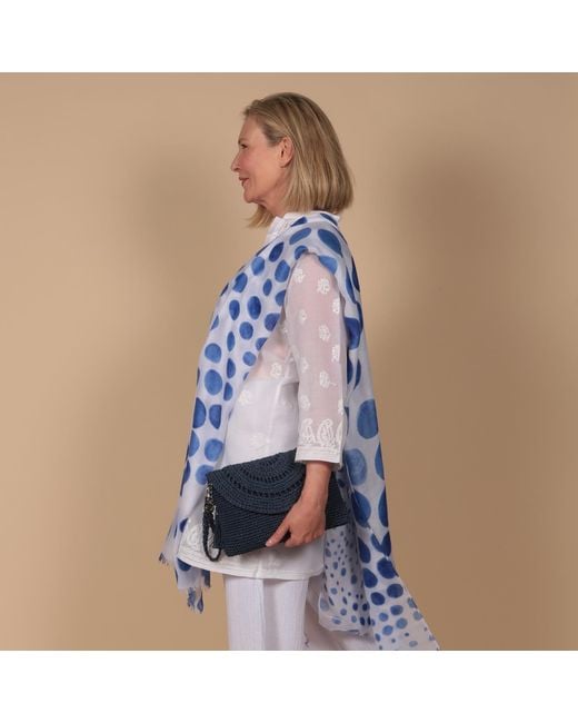 SJW BAGS LONDON Blue Grace Hand Crochet Bag