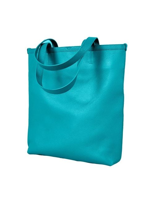 godi. Blue The Ivy Handmade Leather Tote Bag