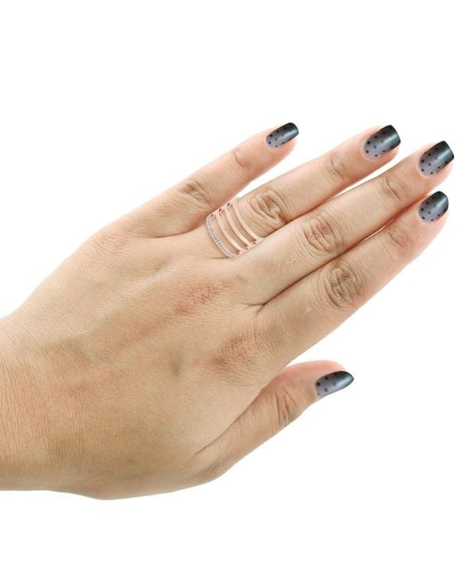 Artisan Metallic Rose Diamond Multi-Band Ring