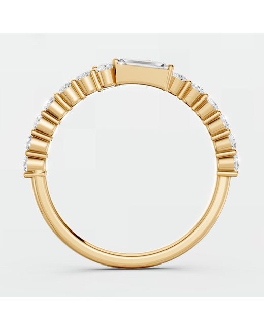 Aya Fine Jewelry White Baguette & Round Lab Grown Diamond Ring