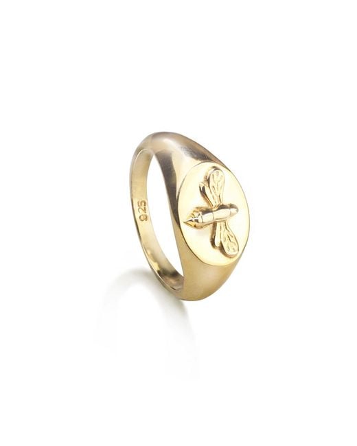 The Jewellery Store London Metallic Bee Signet Ring