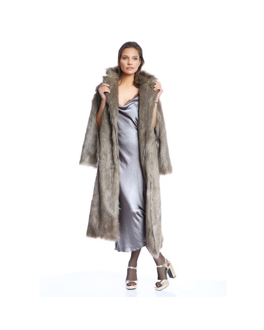 Silvia Serban Green Long Hair Fur Coat/Vest