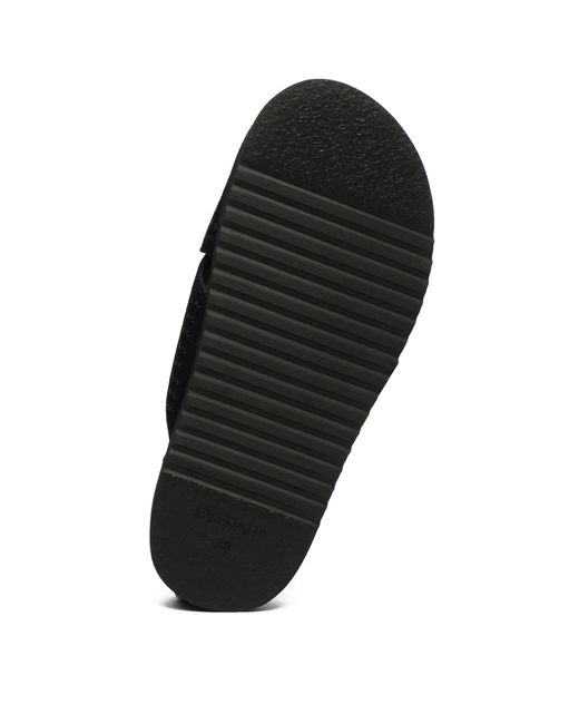 EverAu Australia Black Rose Leather Sandals