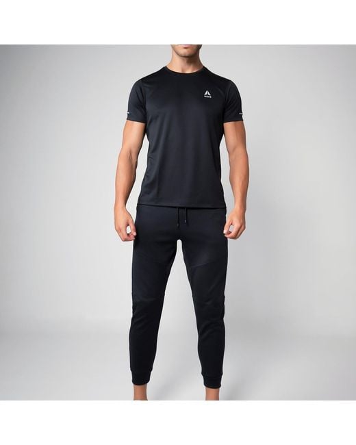 Aora Athletics Black Ultra-Light Eco-Friendly Mesh Tee With Breathable Quick-Dry Fabric For Gym, Running, Yoga, And Everyday Wear for men