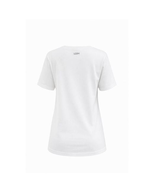 Loom Archives White Day Core 100% Cotton Slim Fit Tee