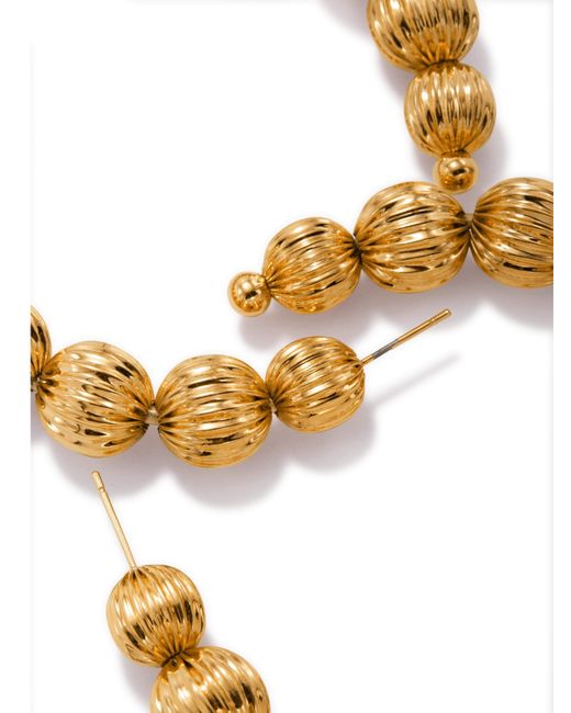 Jaredjamin Metallic Large Lantern Hoop Post Earrings