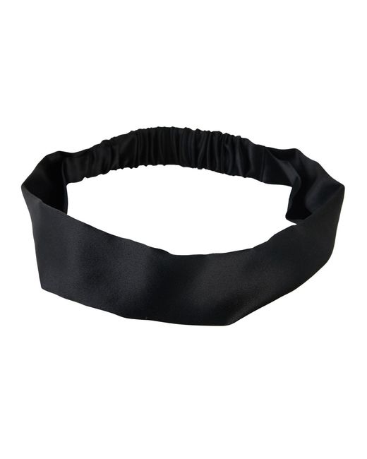 Soft Strokes Silk Black Pure Mulberry Silk Flat Headband