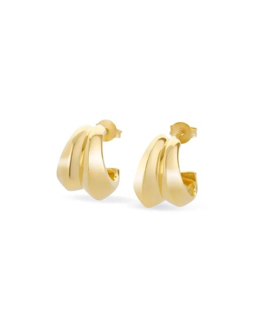 Dinny Hall Metallic Iceni Medium Double Hoops