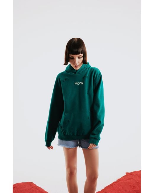 Pcfg Green Destroyed Hoodie