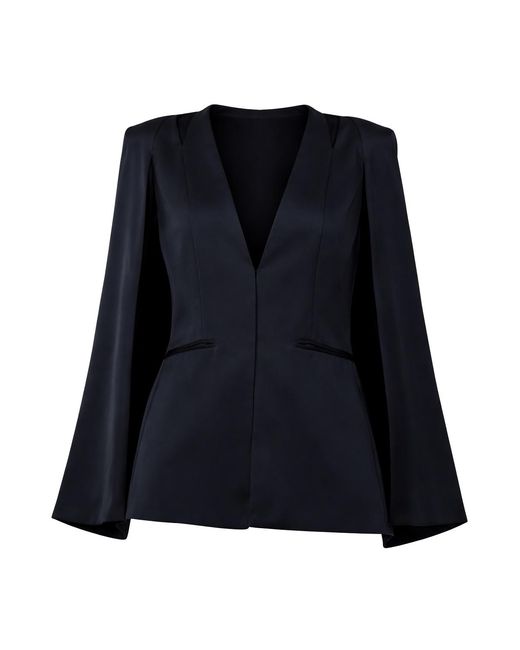 Zafur Blue Medinah Cape Blazer