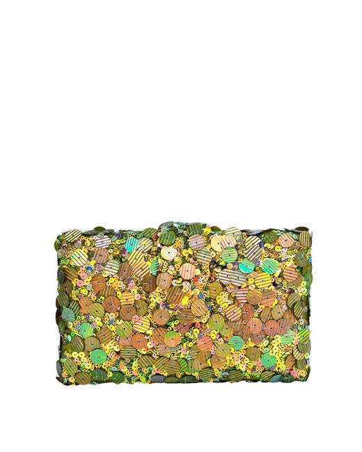Simitri Yellow Iguana Kitsch Clutch Bag