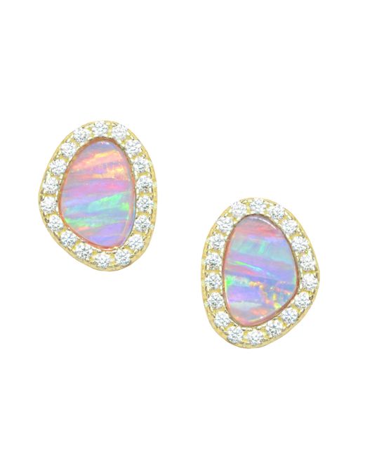 KAMARIA Blue Opal Pebble Stud Earrings