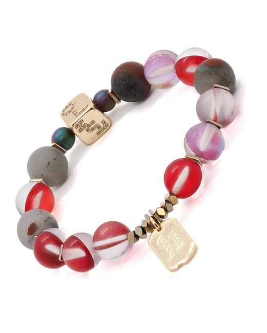 Ebru Jewelry Red Good Luck Cat Eye Love Bead Bracelet