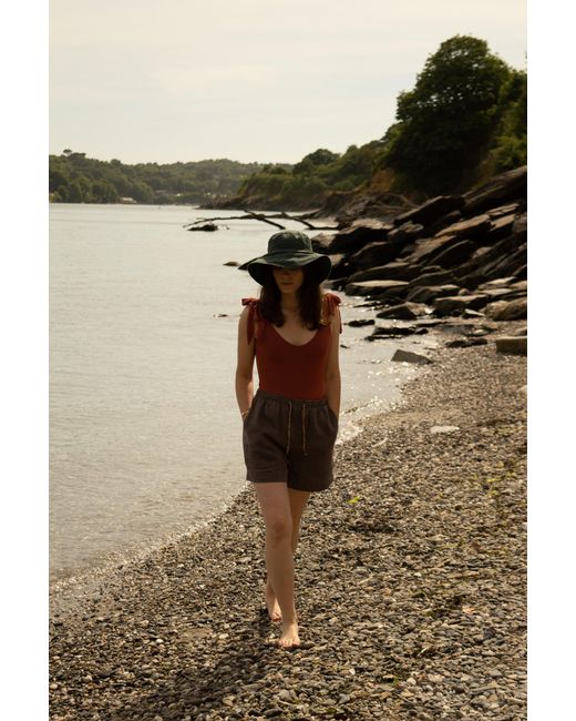 Solpardus Gray Nyx Moss Linen Sun Hat