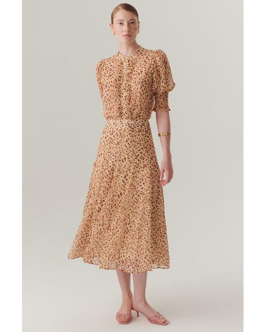 Exquise Natural Arianna Midi Skirt