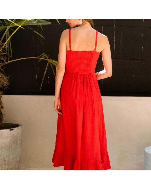 Em & Shi Pink Rose Strap Dress