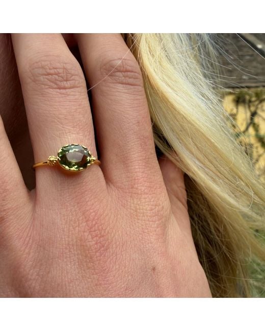 Emma Chapman Jewels Yellow Tourmaline Stacking Ring