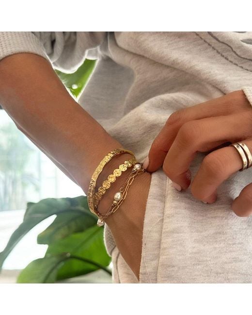 Evie Jewelry Metallic Press Play Cuff Bracelet
