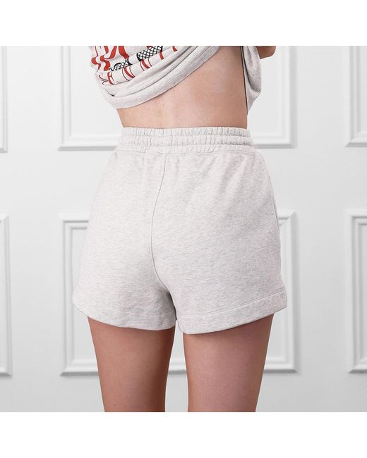 VLD White Amstel Sport Tennis Cropped Sweat Short