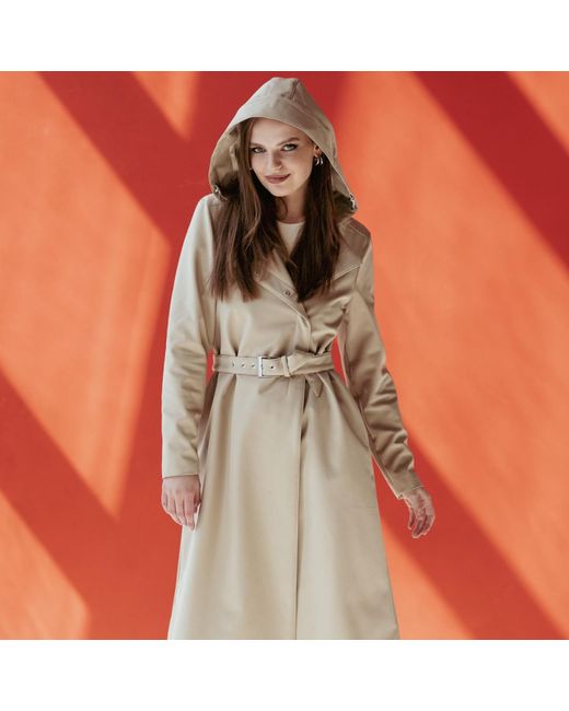 RainSisters Natural Neutrals Short Coat With Trapeze Cut