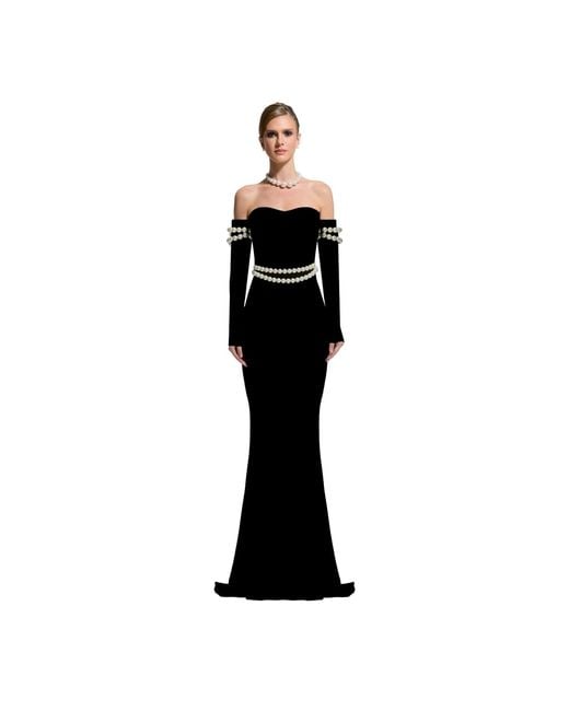 Nur Karaata Black Gaillard Long Dress