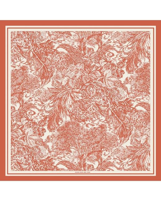 Jessie Zhao New York Pink Terracotta Dream Double Sided Silk Scarf
