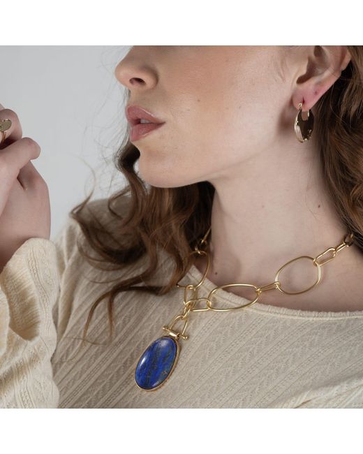 Rare Matters Jewelry Blue Lapis Pendant Necklace