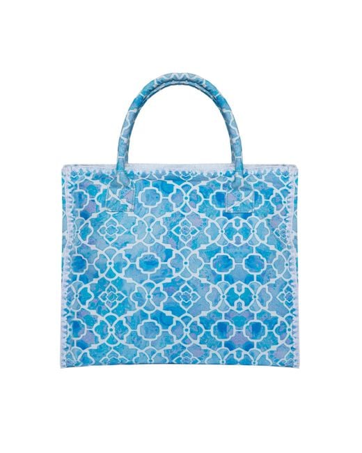 Sophia Alexia Blue Azure Mosaic Barbados Beach Bag