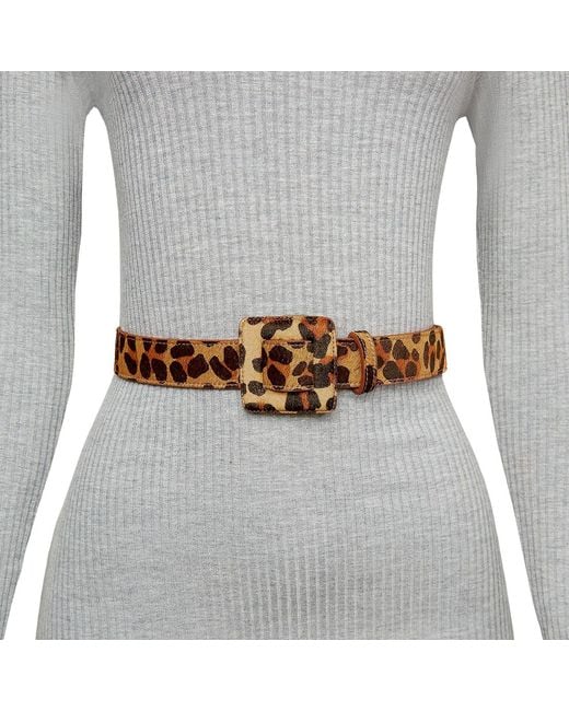 BeltBe Orange Mini Square Buckle Belt