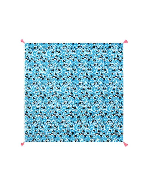 Mercy Delta Blue Cashmere Square Scarf Pina Colada Aqua