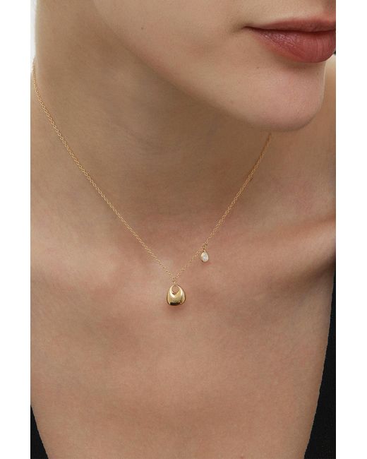 Vanhi Metallic Nora Double Pendant Necklace