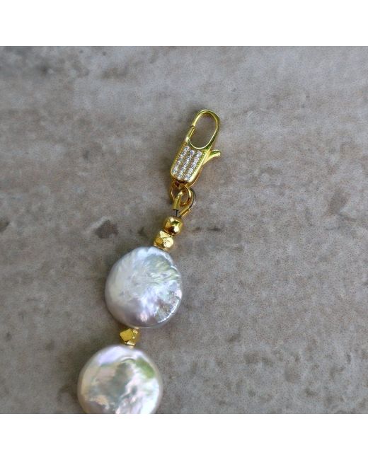 Mineralgems•Studio Metallic Bracelet With Flat Pearls