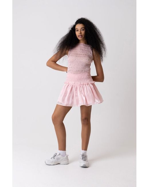 Amy Lynn Pink Sonya Shirred Top