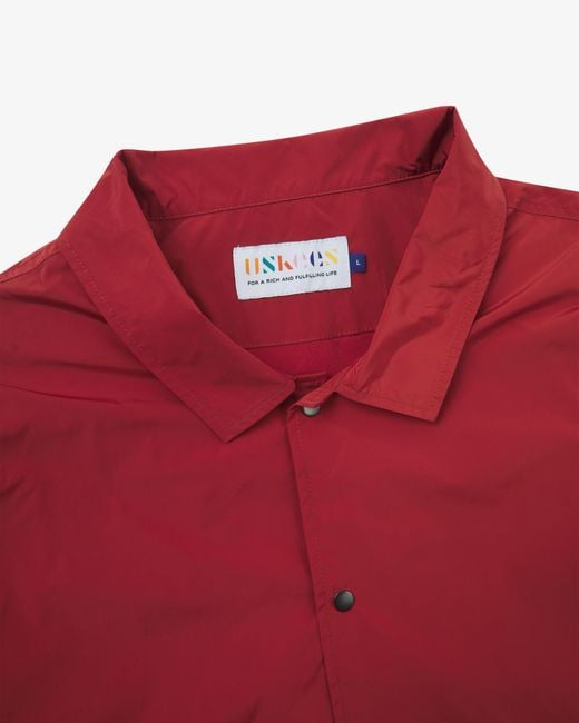 Uskees Red Coach Jacket for men