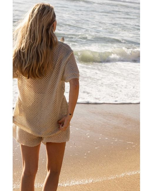 SALANIDA Natural Neutrals Coco Lace Shorts Cream