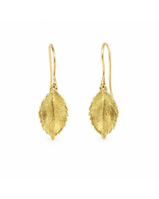 Mother Nature Jewelry Metallic Rose Leaf Dangles, Handmade Minimalist Earrings