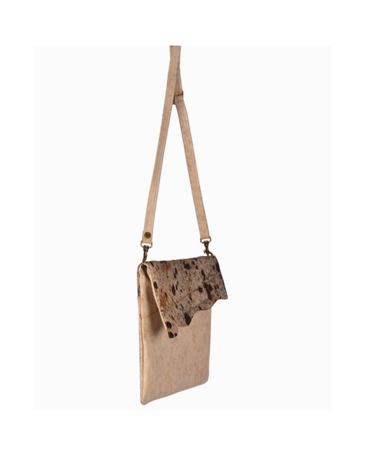 Owen Barry Brown Neutrals Cowhide Crossbody Bag Montana Canvas Leather Stevie