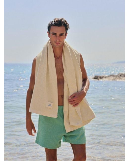 Little Mariner Green Sage Terry Shorts for men