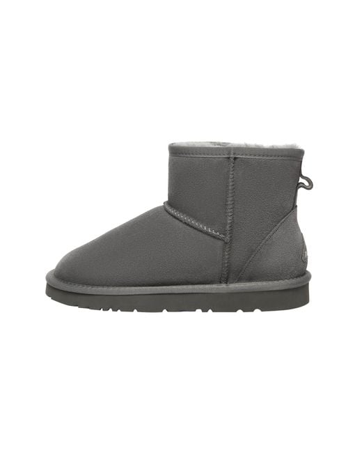 EverAu Australia Gray Ostrich Leather Short Boots
