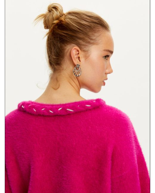 Nocturne Pink Embellished Knit Sweater