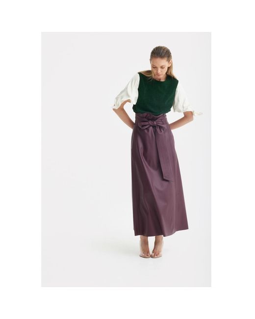 Julia Allert Green Lurex Knit Top With Adjustable Satin Sleeves