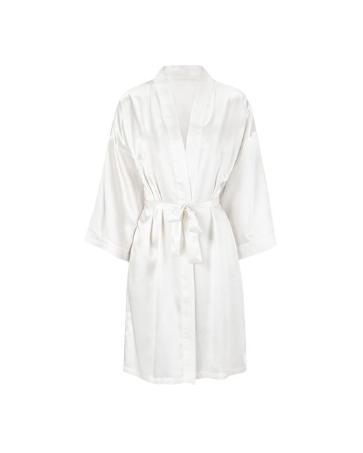 Silk Works White Ivory Robe