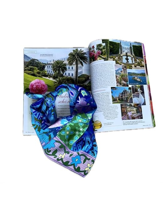 Introvertie VIENNA Blue Silk Scarf