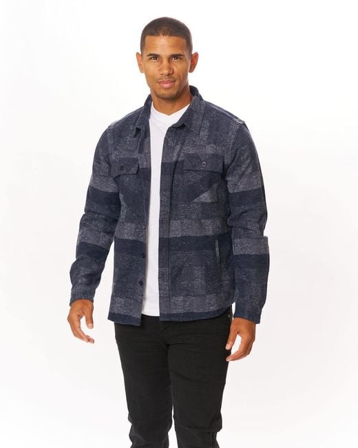 Vustra Blue Neutrals Cinder Shacket for men