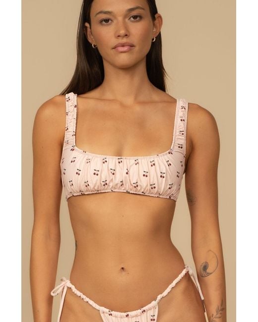 Montce Pink Cherries Zoe Bikini Top