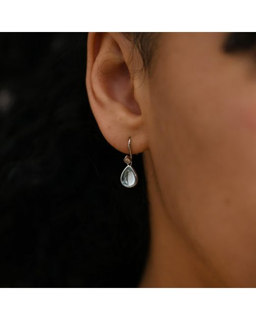 Janus Edinburgh Blue Scarab Sterling With Topaz Drop Earrings