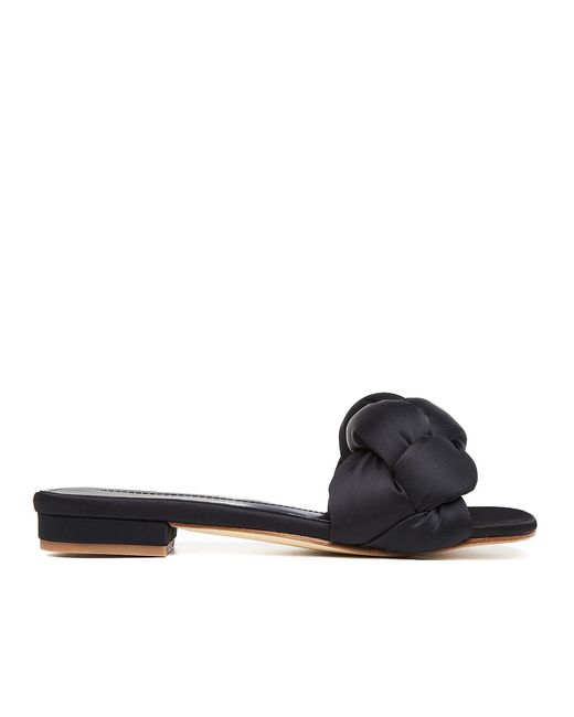 Ginissima Black Adele Satin Slippers