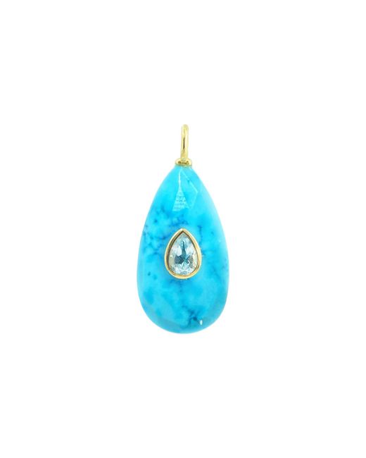 KAMARIA Blue Howlite Gemstone Pendant With Topaz